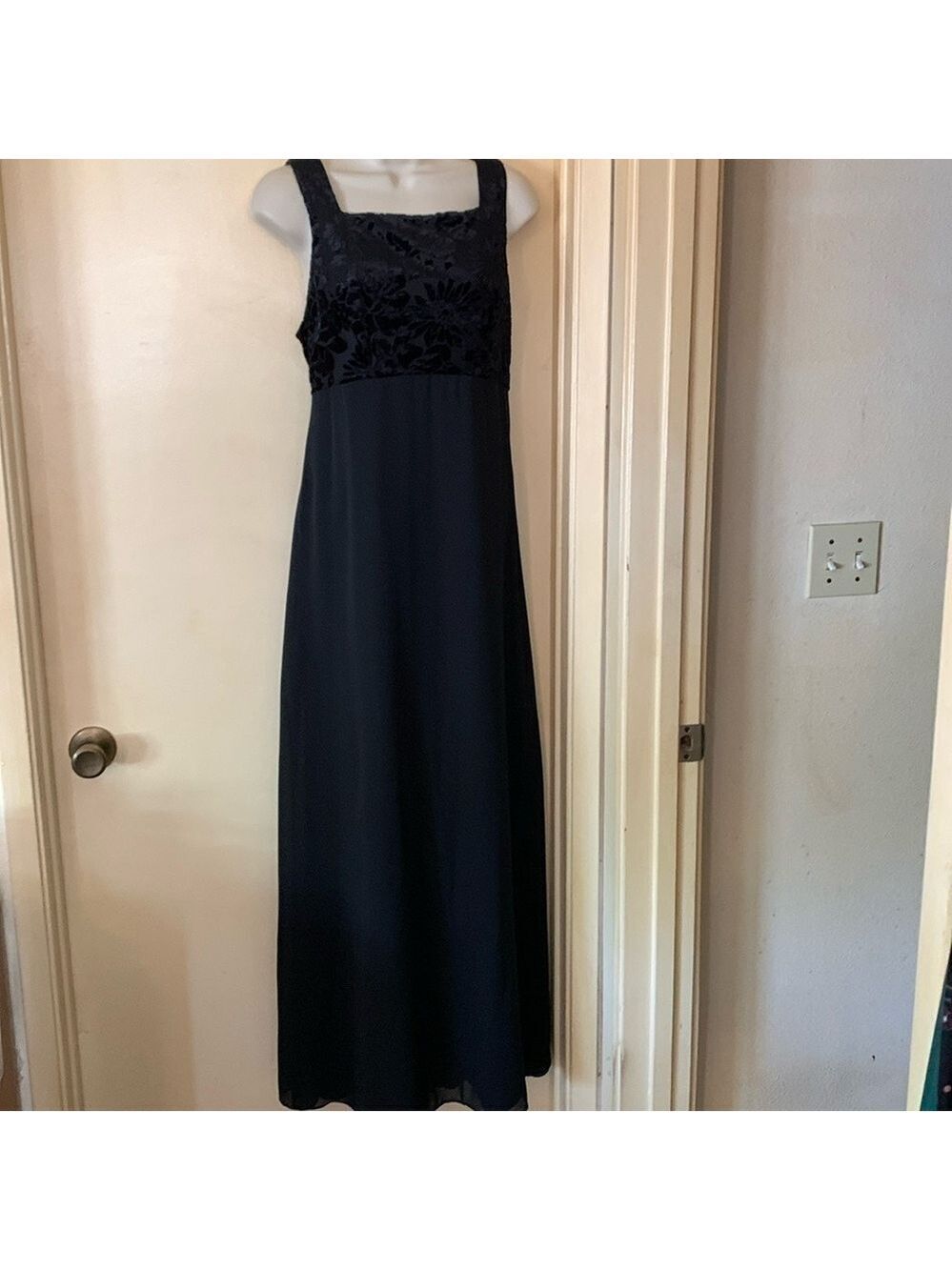 Rhapsody black full length gown size 12